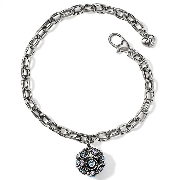 Brighton Halo Sphere Bracelet Silver Tanzanite NWT - Picture 4 of 5
